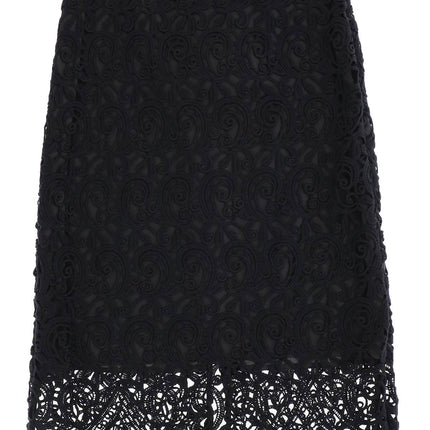 Burberry macrame lace pencil skirt