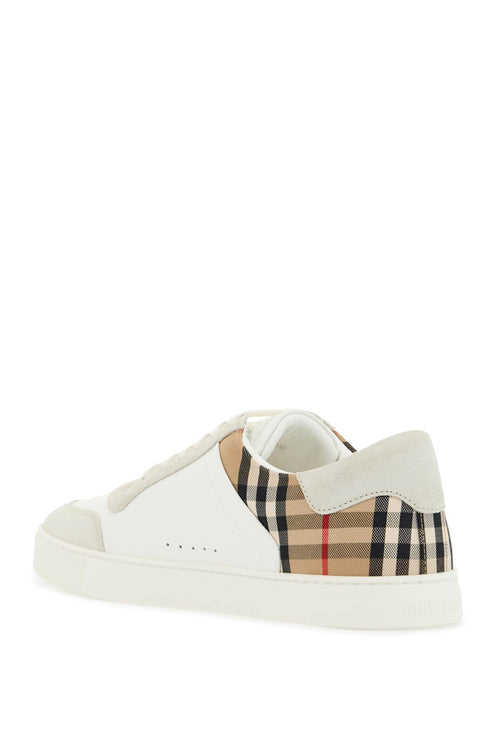 Burberry check leather sneakers