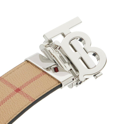 Burberry check reversibile belt