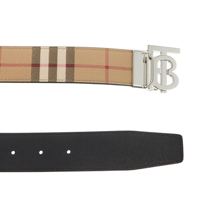 Burberry check reversibile belt