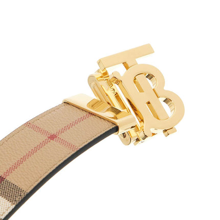 Burberry reversible tb check belt