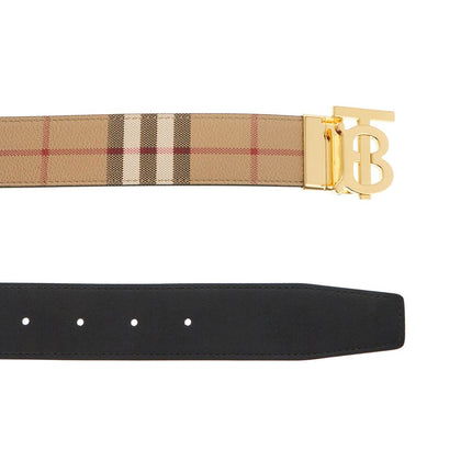 Burberry reversible tb check belt