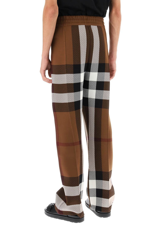 Burberry check track pants