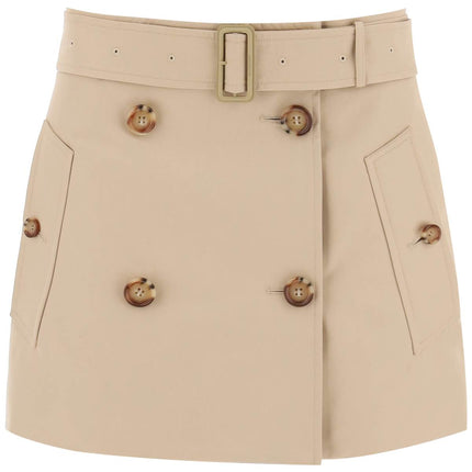 Burberry gabardine mini trench skirt