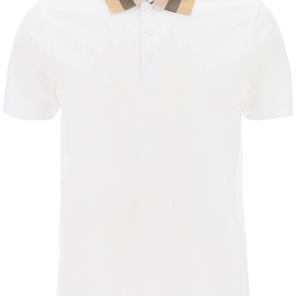 Burberry check collar cody polo shirt