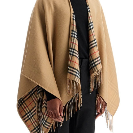 Burberry beige virgin wool classic check scarf