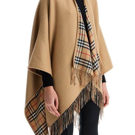 Burberry beige virgin wool classic check scarf