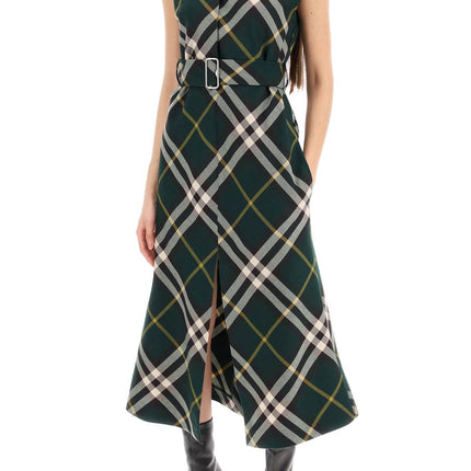 Burberry ered wool midi dress