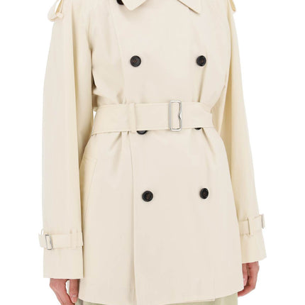 Burberry short cotton gabardine trench coat