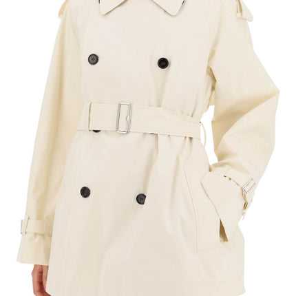 Burberry short cotton gabardine trench coat