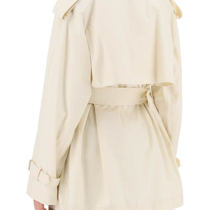 Burberry short cotton gabardine trench coat