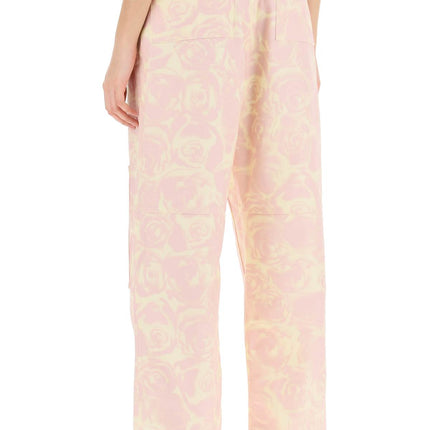 Burberry "rose print canvas workwear pants"