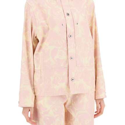 Burberry "canvas workwear jacket with rose print