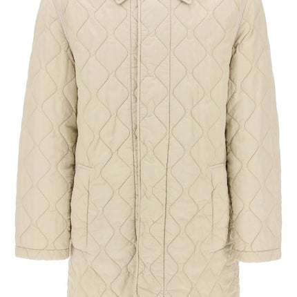 Burberry quilted nylon midi car coat with