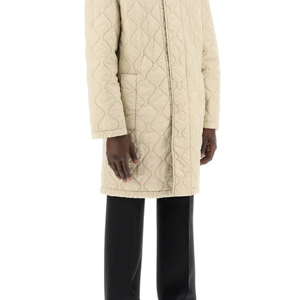 Burberry quilted nylon midi car coat with