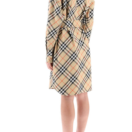 Burberry ered cotton chemisier dress