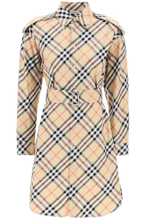 Burberry ered cotton chemisier dress