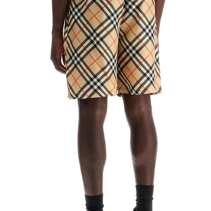 Burberry ered silk bermuda shorts for men