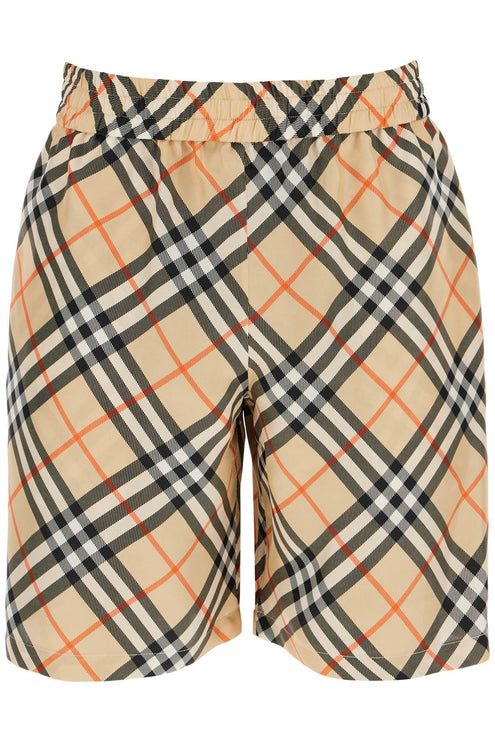 Burberry ered silk bermuda shorts for men