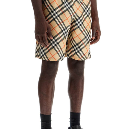 Burberry ered silk bermuda shorts for men