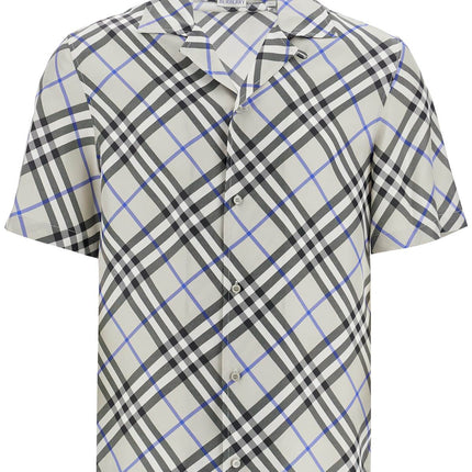 Burberry ered silk short-sleeved shirt