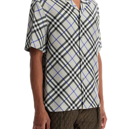 Burberry ered silk short-sleeved shirt