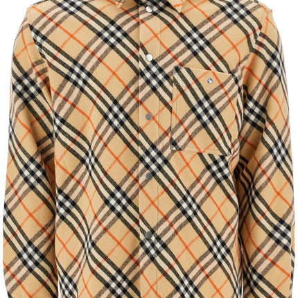 Burberry ered wool overshirt