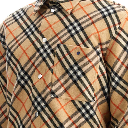 Burberry ered wool overshirt