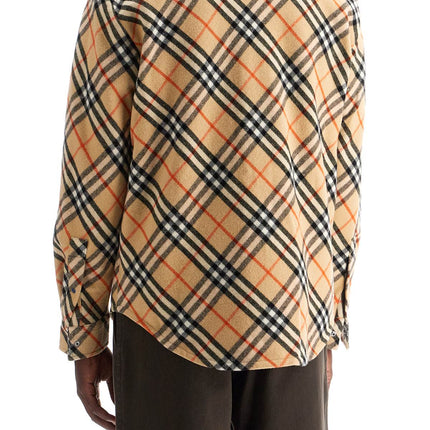 Burberry check wool overshirt