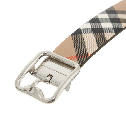 Burberry reversible b buckle check belt