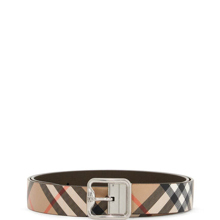 Burberry reversible b buckle check belt