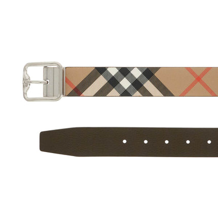 Burberry reversible b buckle check belt