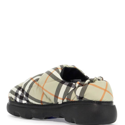 Burberry nylon check mules pillow for