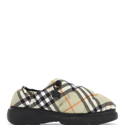 Burberry nylon check mules pillow for