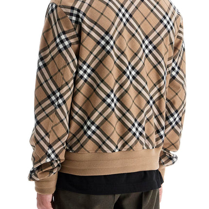 Burberry ered harrington jacket in wool blend