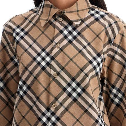 Burberry ered wool blend shirt