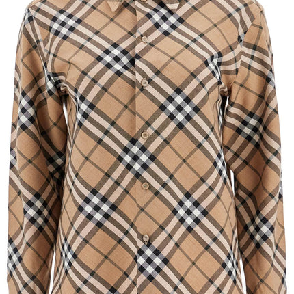 Burberry ered wool blend shirt