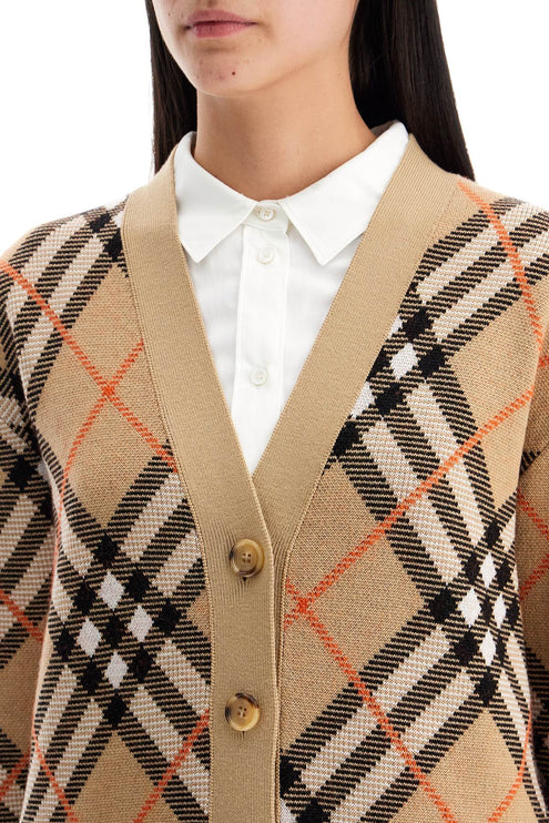 Burberry oversized tartan cardigan