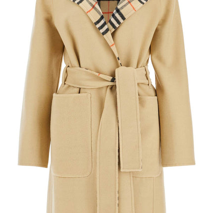 Burberry reversible wool coat with lap