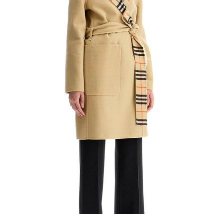 Burberry reversible wool coat with lap