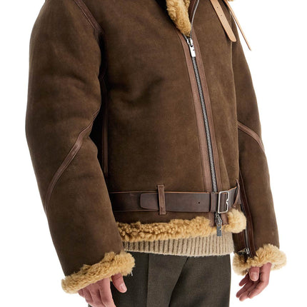 Burberry shearling aviator jacket for