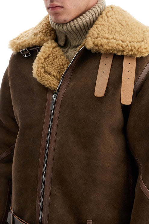 Burberry shearling aviator jacket for