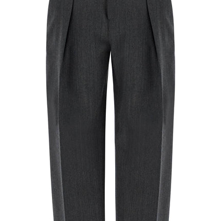 Burberry wide woolen checked trousers