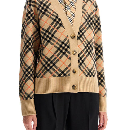 Burberry ered cashmere boxy cardigan with