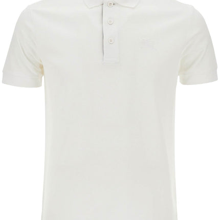 Burberry white cotton polo with embroidered logo