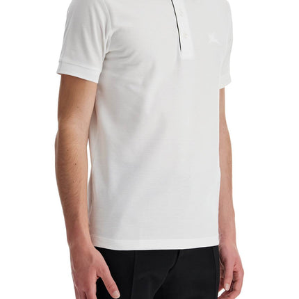 Burberry white cotton polo with embroidered logo