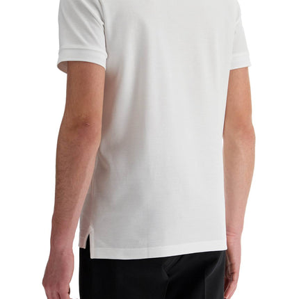 Burberry white cotton polo with embroidered logo