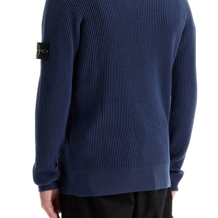 Stone Island ribbed wool crewneck sweater