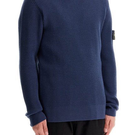 Stone Island ribbed wool crewneck sweater