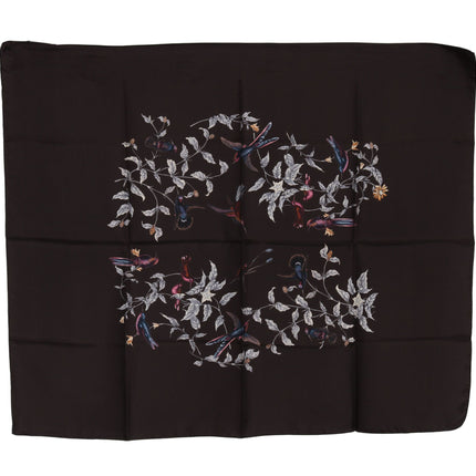 Elegant Silk Scarf Wrap in Luxe Brown